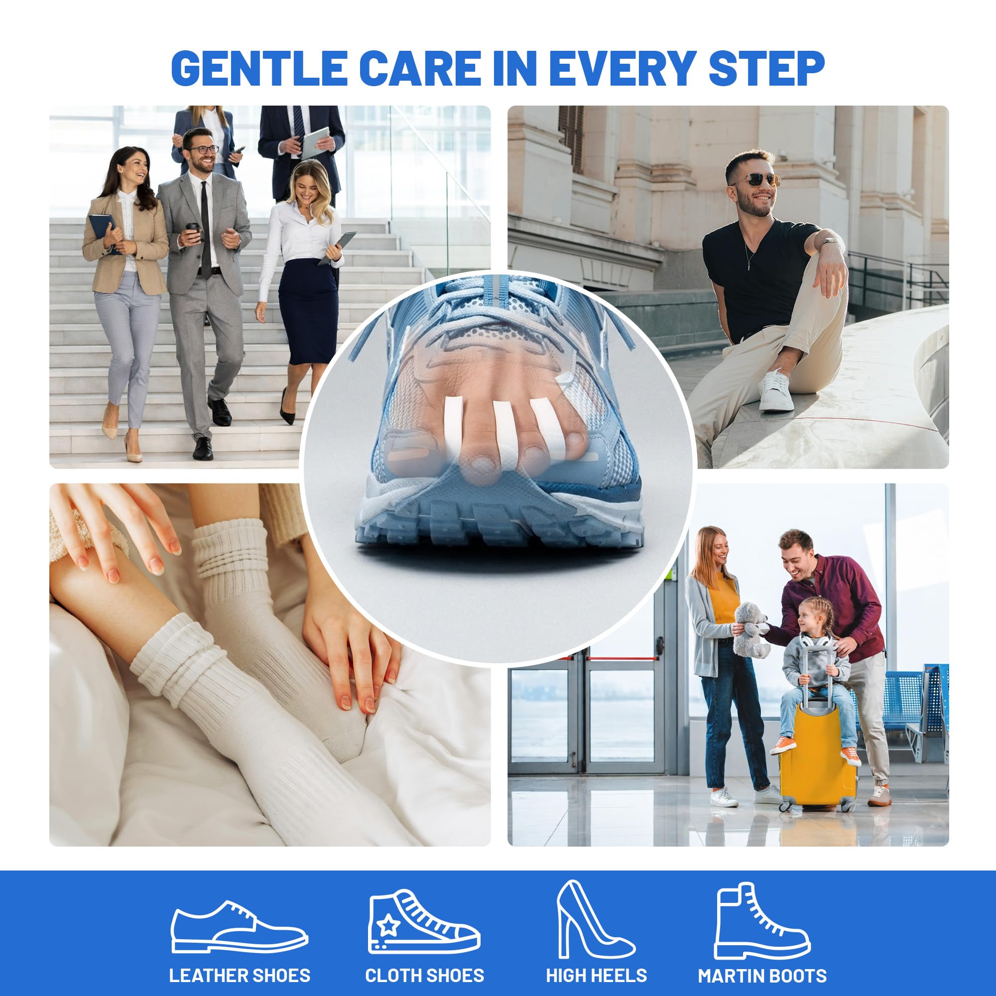 GOKOZIKI in walking shoes lifestyle view providing cushioning during long walks