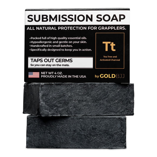 Gold BJJ front packaging showing bar soap and benefits