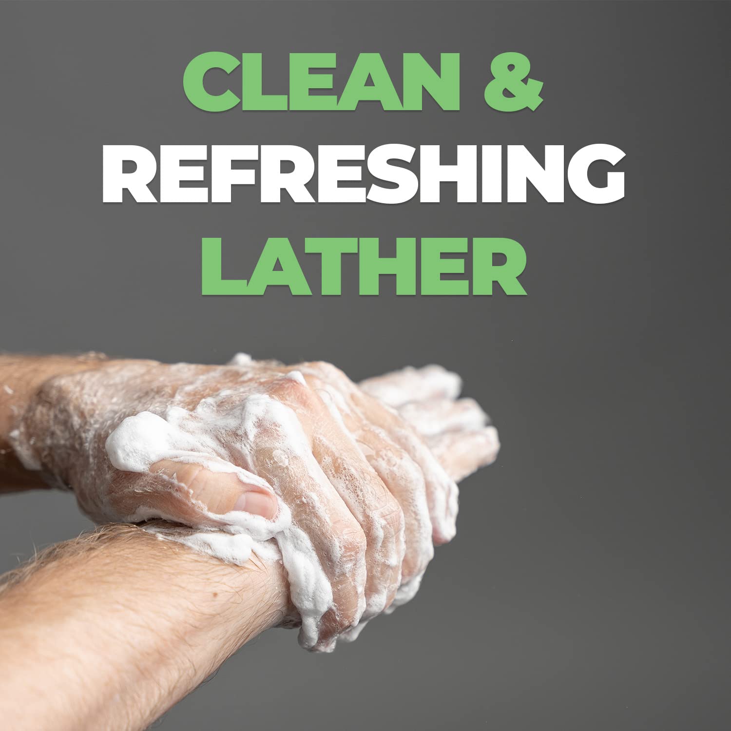 Gold BJJ lather on hand demonstrating effective foaming benefit