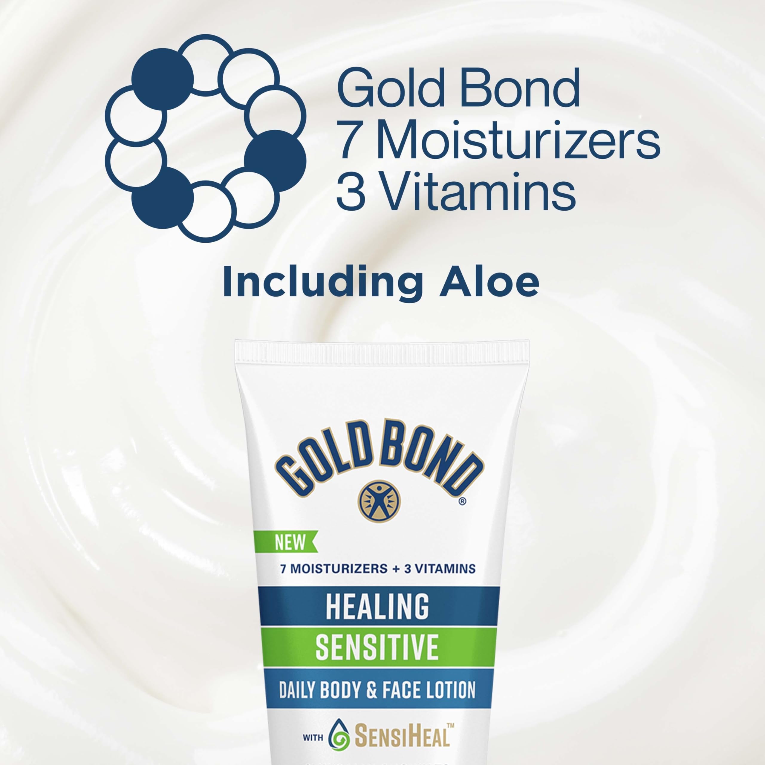 Gold Bond bottle on bathroom counter showing everyday convenience benefit