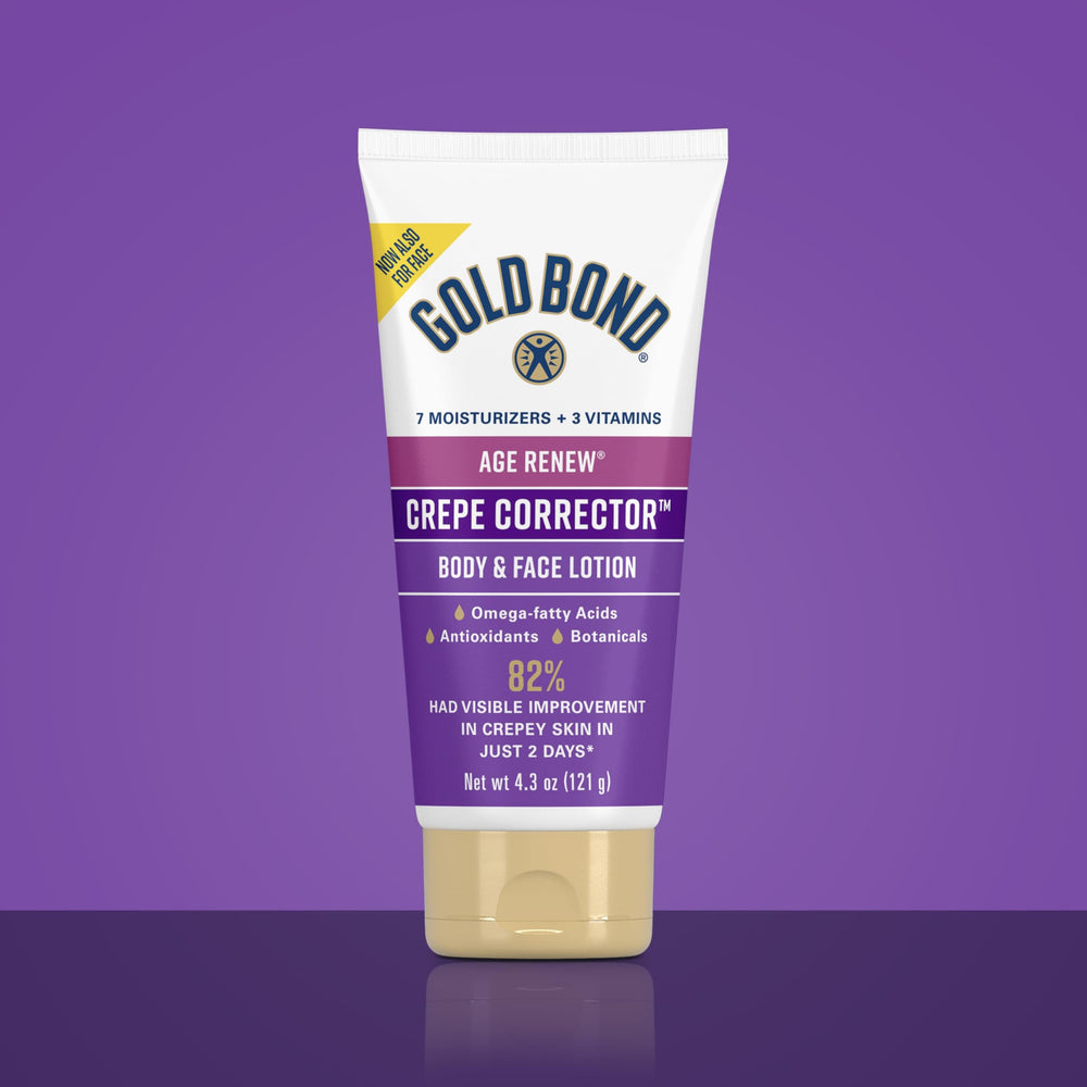 Gold Bond Crepe Corrector creamy texture close-up, showing quick absorption benefit