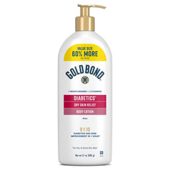 Gold Bond front pump bottle showing label and value size benefit