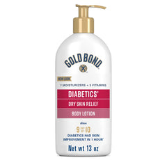 Gold Bond pump bottle front view showing brand and easy dispensing benefit