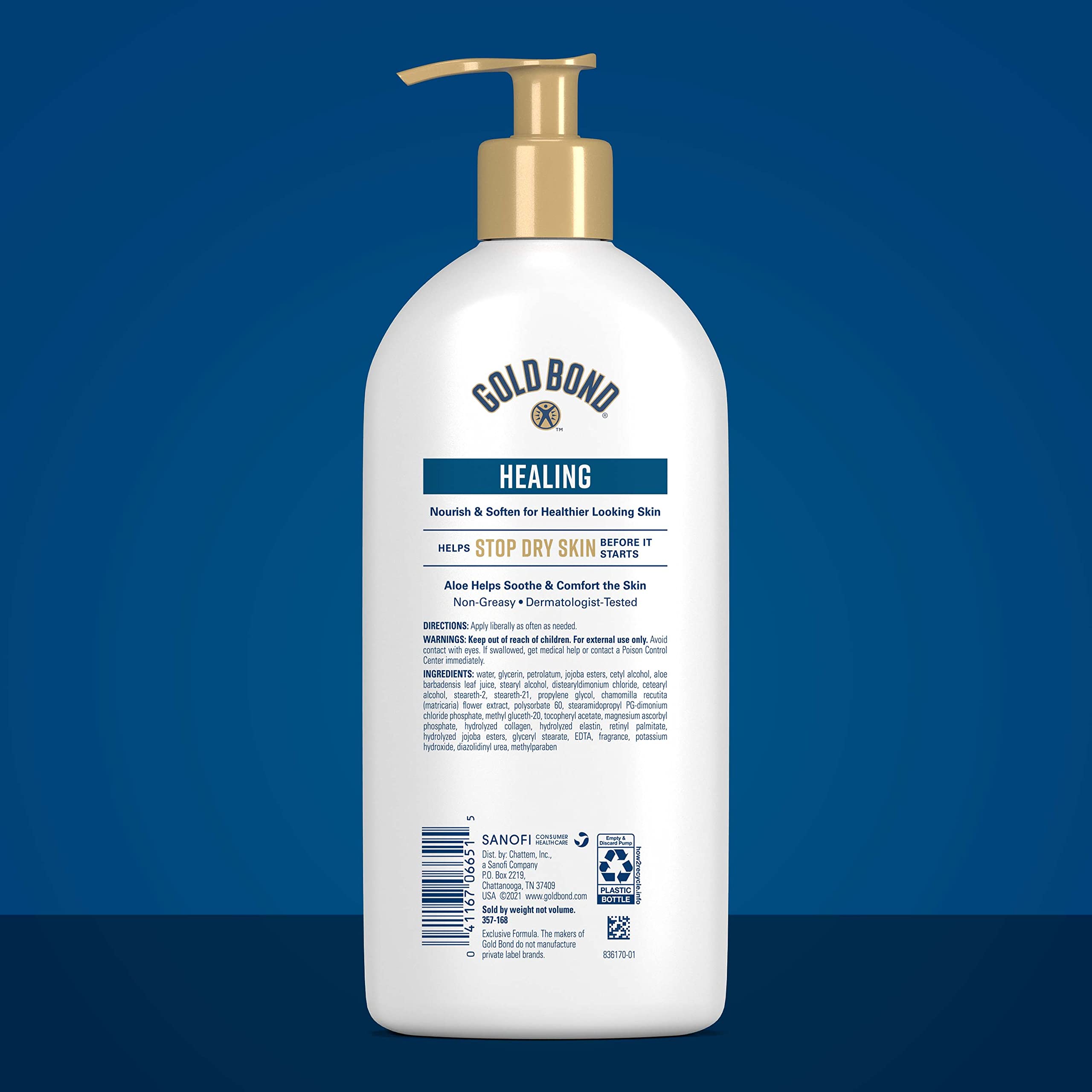 Gold Bond lotion texture close-up illustrating quick absorption