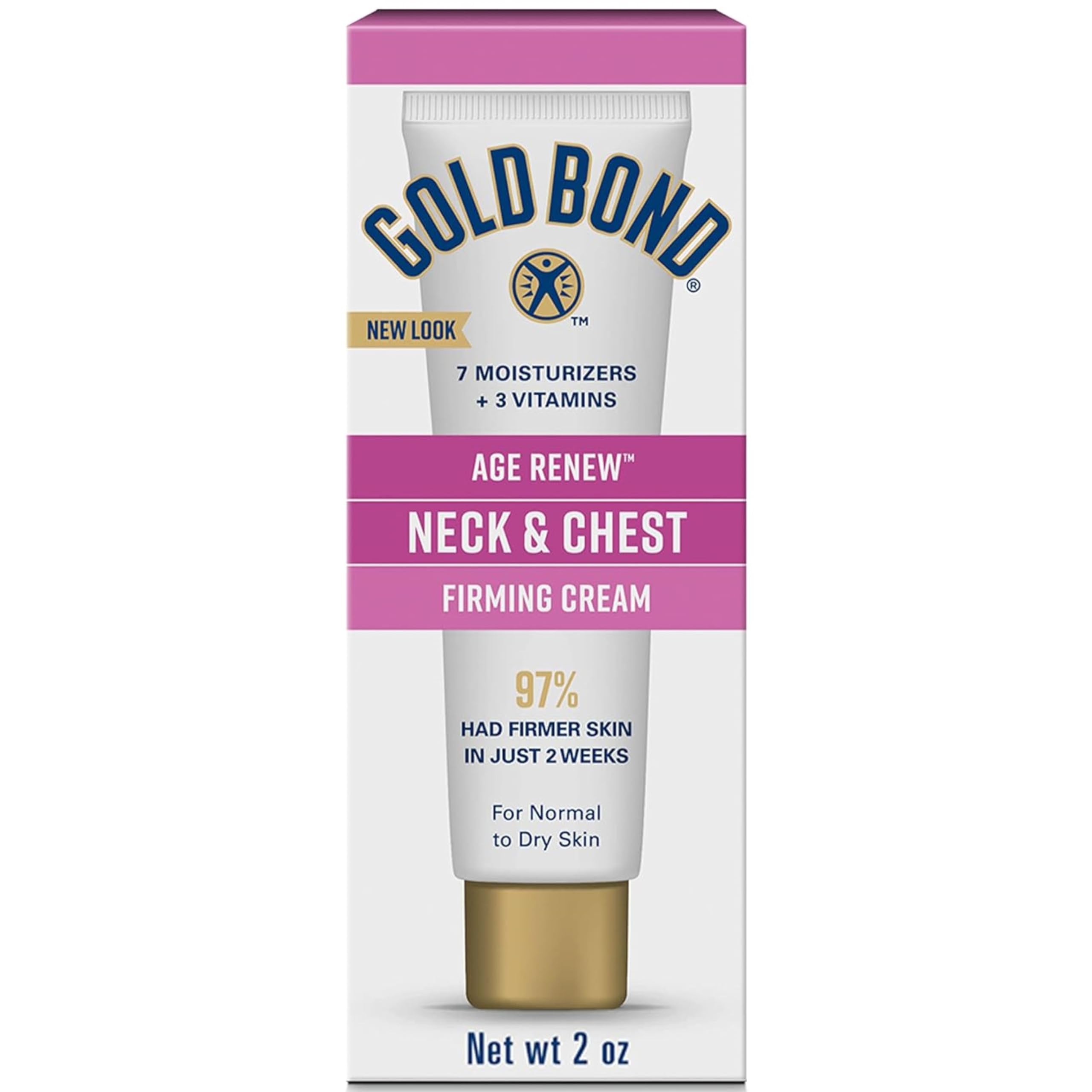 Gold Bond front packaging showing 2-ounce firming cream for targeted hydration