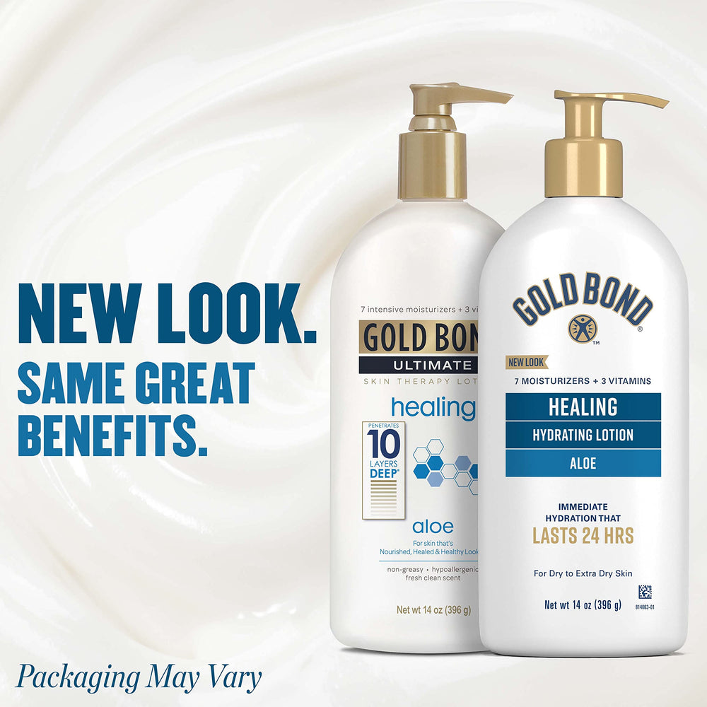 Gold Bond dispensing lotion from pump for convenient application