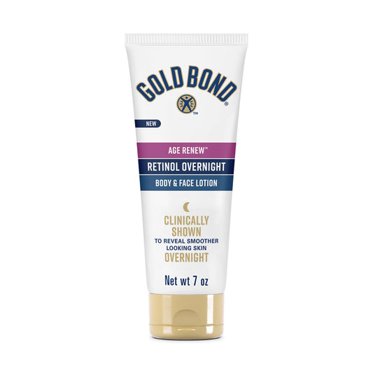 Gold Bond front pump bottle showing label and product benefits