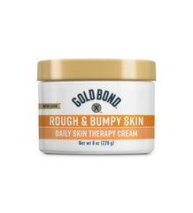 Gold Bond front tub showing product packaging and clear purpose for smoother skin