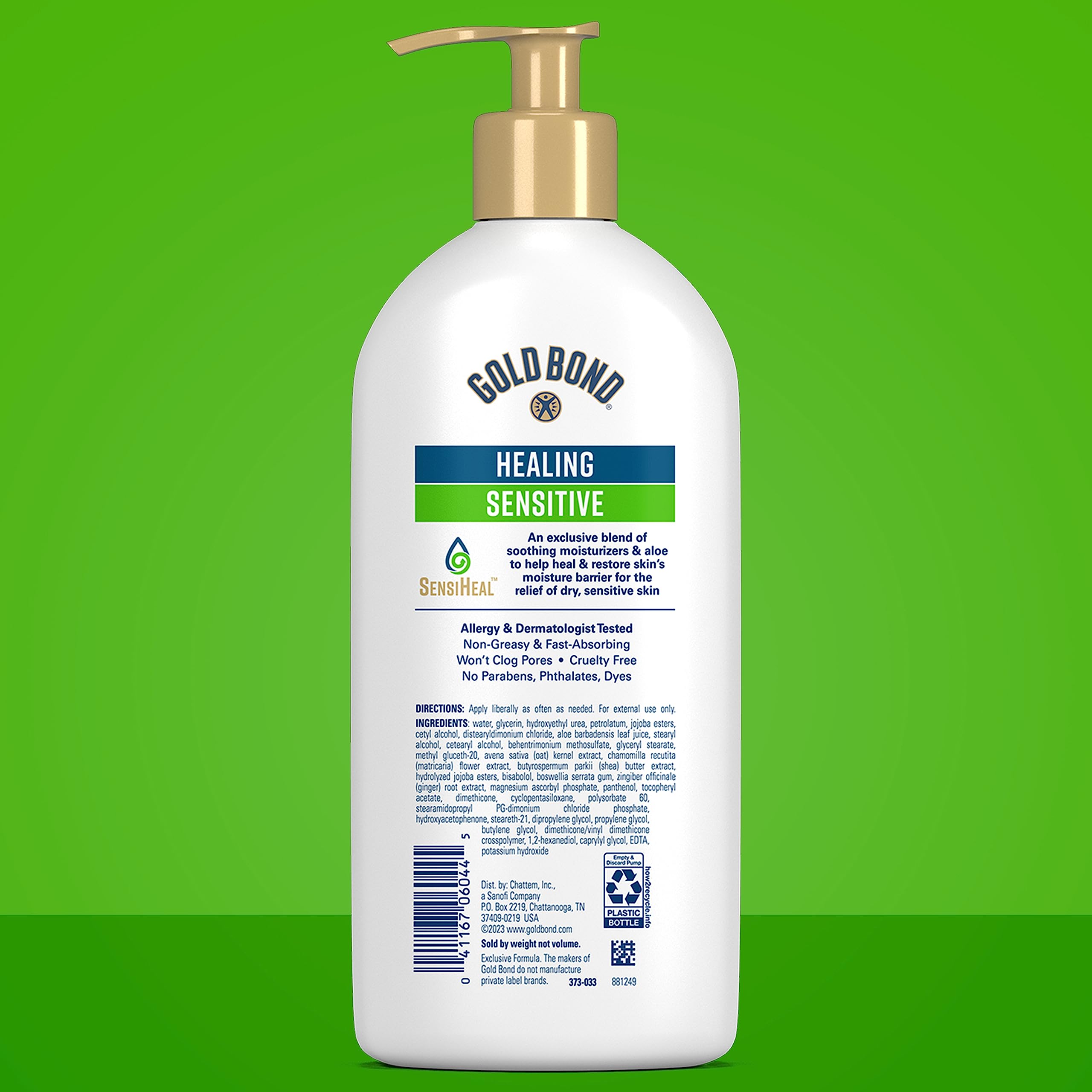 Gold Bond lotion texture close-up highlighting light, non-greasy hydration feel