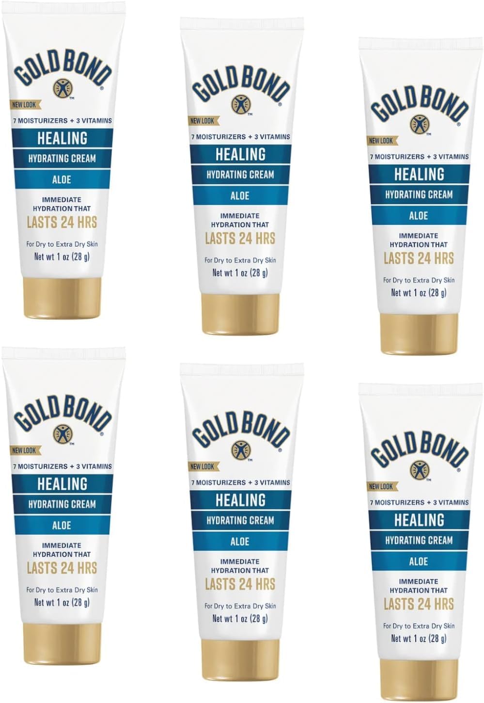 Gold Bond travel-size tube front view showing branding and compact size benefit