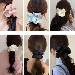GOLD XIONG PADISHAH multiple color scrunchies styled on a wrist, versatile accessory benefit