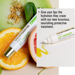 Goldfaden MD applied on lips demonstrating smoother, hydrated appearance