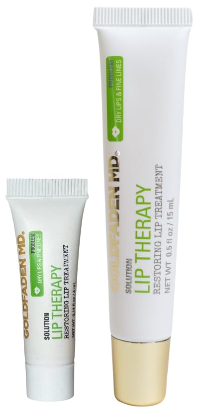 Goldfaden MD tube next to coin showing compact travel-friendly size