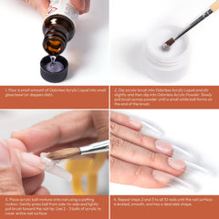 Goldfinger application step nail in use illustrating controlled bead placement benefit