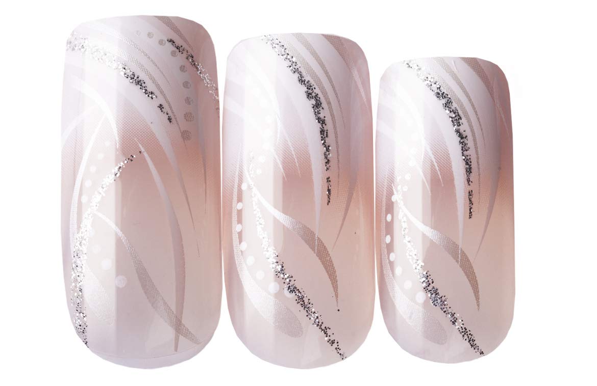 Goldfinger hands wearing press-on nails in lifestyle scene showing instant polished benefit