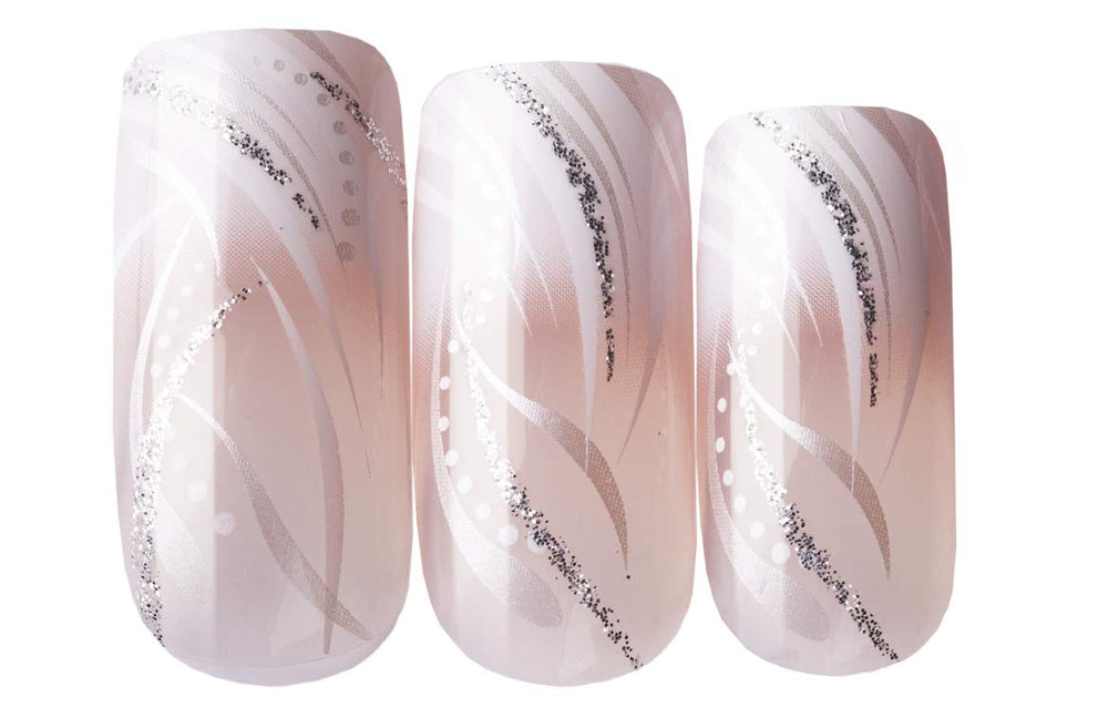 Goldfinger nails worn on hands demonstrating dramatic length and instant polish benefit