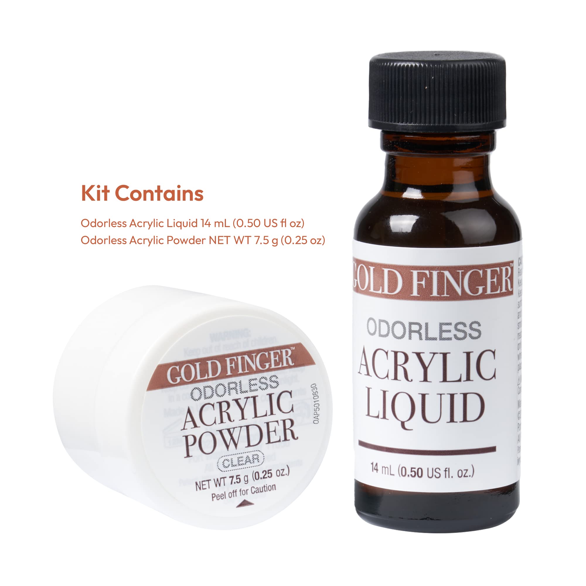 Goldfinger powder texture detail highlighting smooth mixability for strong nails