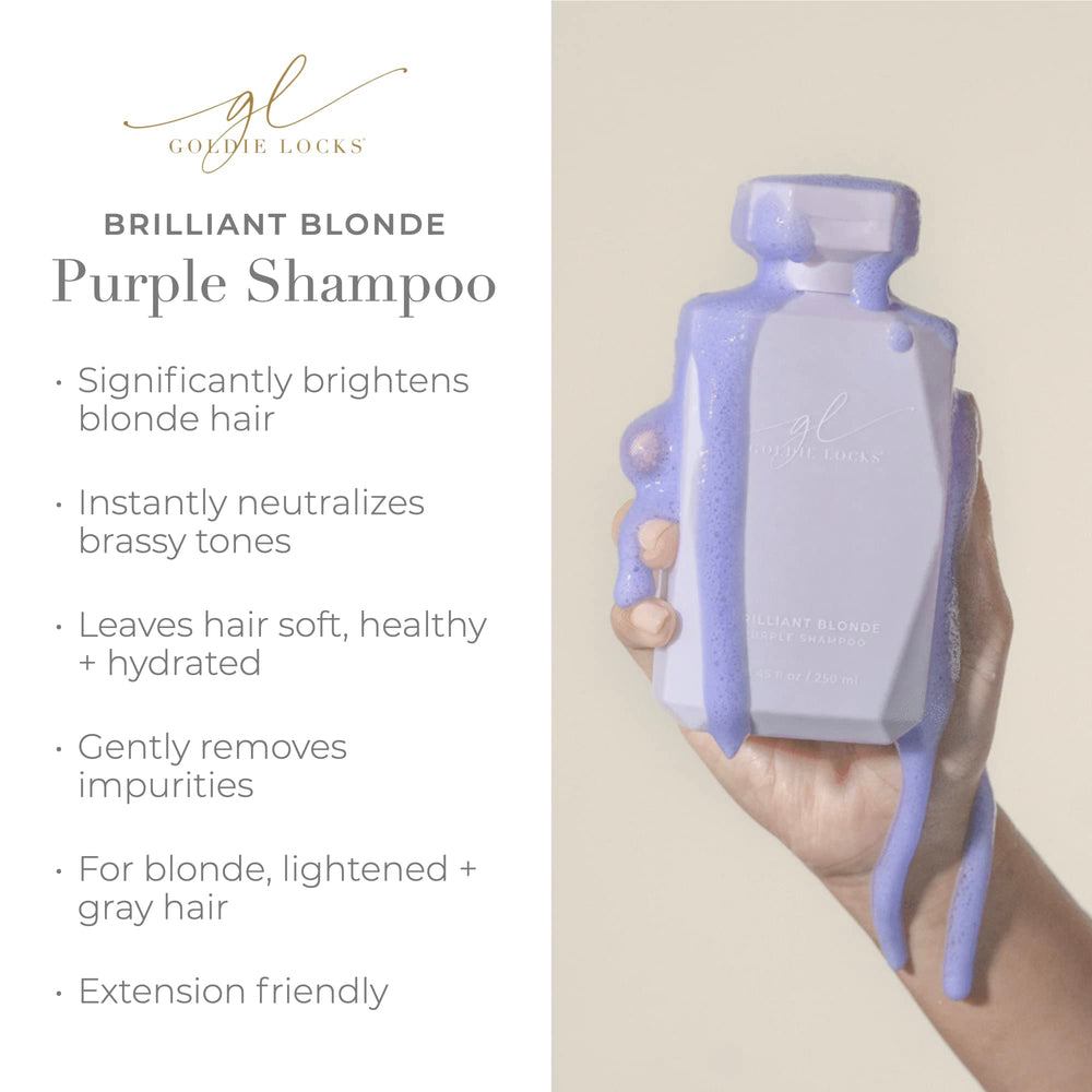 Goldie Locks bottle held in hand to show 8.45 fl oz size and scale