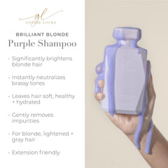 Goldie Locks bottle held in hand to show 8.45 fl oz size and scale