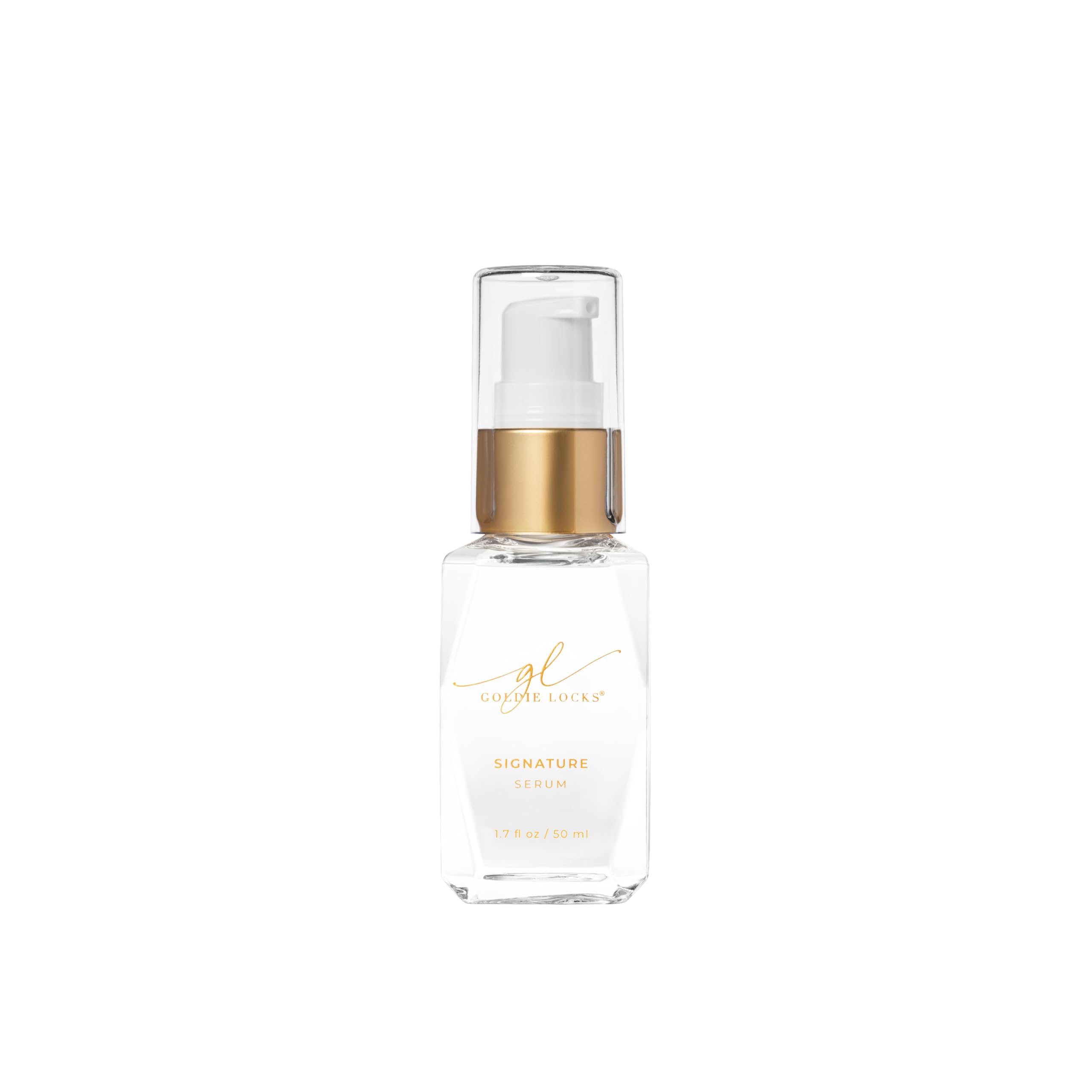 Goldie Locks bottle front view showing sleek packaging and brand clarity benefits