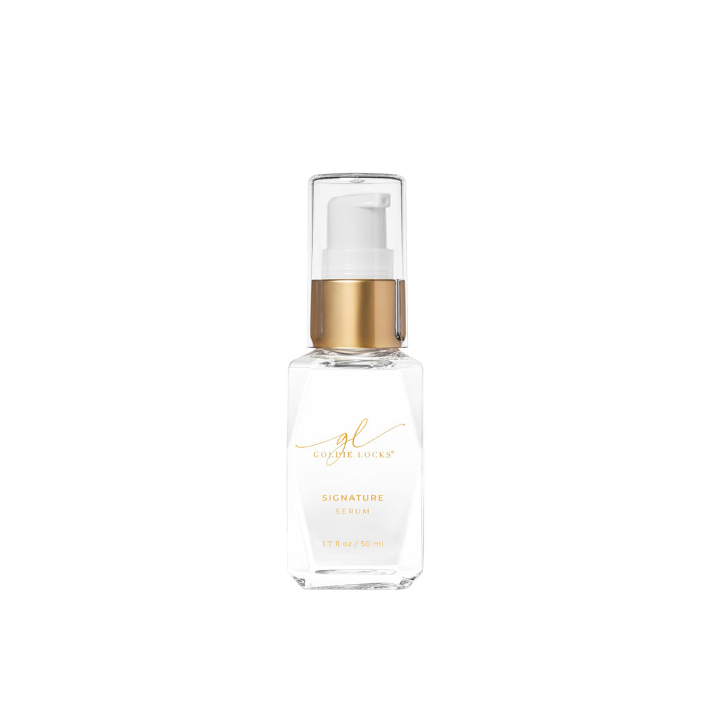 Goldie Locks bottle front view showing sleek packaging and brand clarity benefits