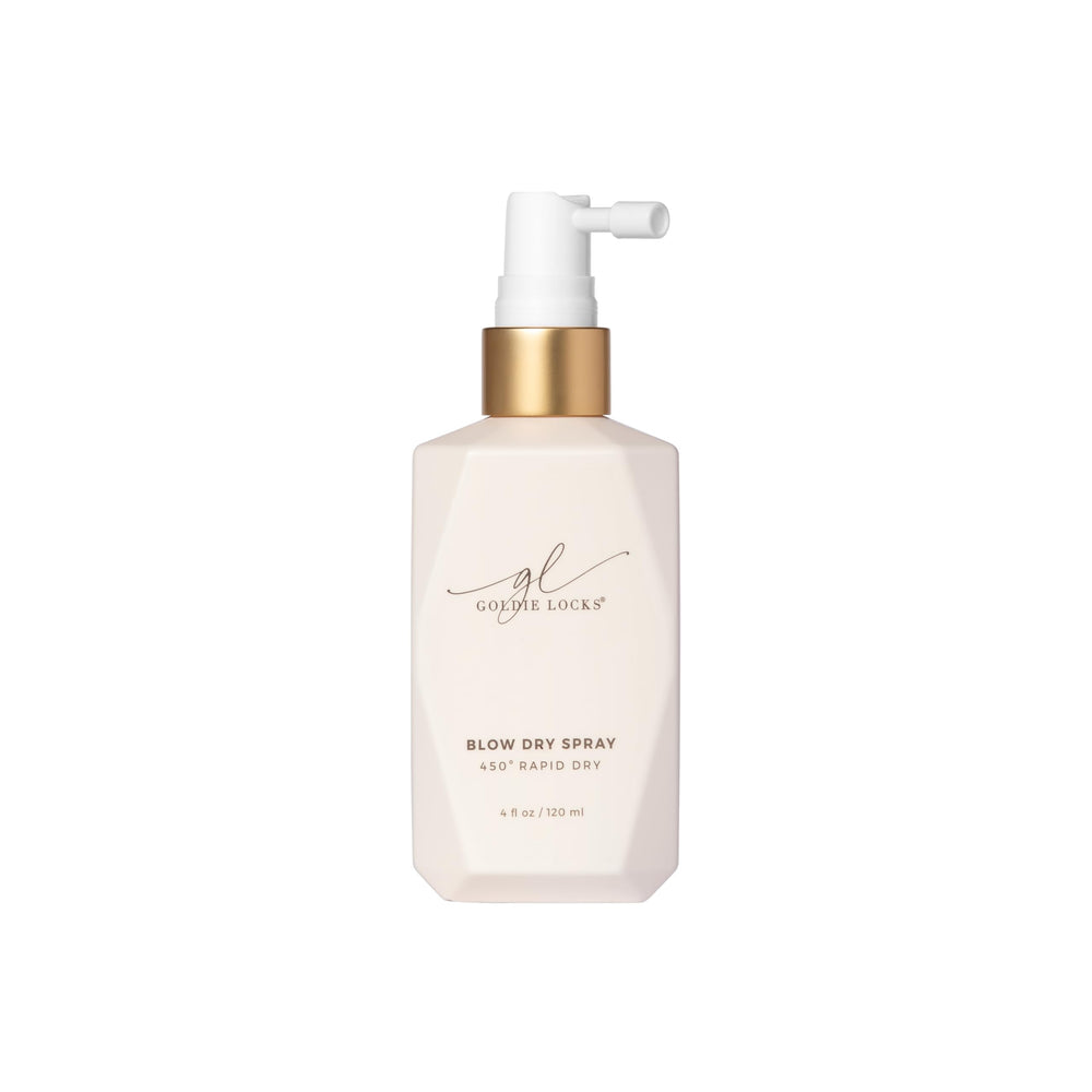 Goldie Locks front packaging showing bottle and label, promotes fast sleek styling