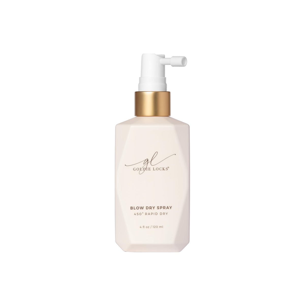 Goldie Locks front packaging showing bottle and label, promotes fast sleek styling
