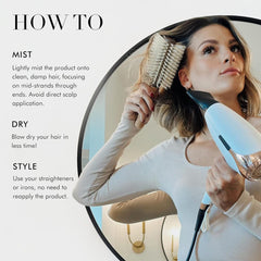 Goldie Locks used during blow drying with round brush, speeds styling time