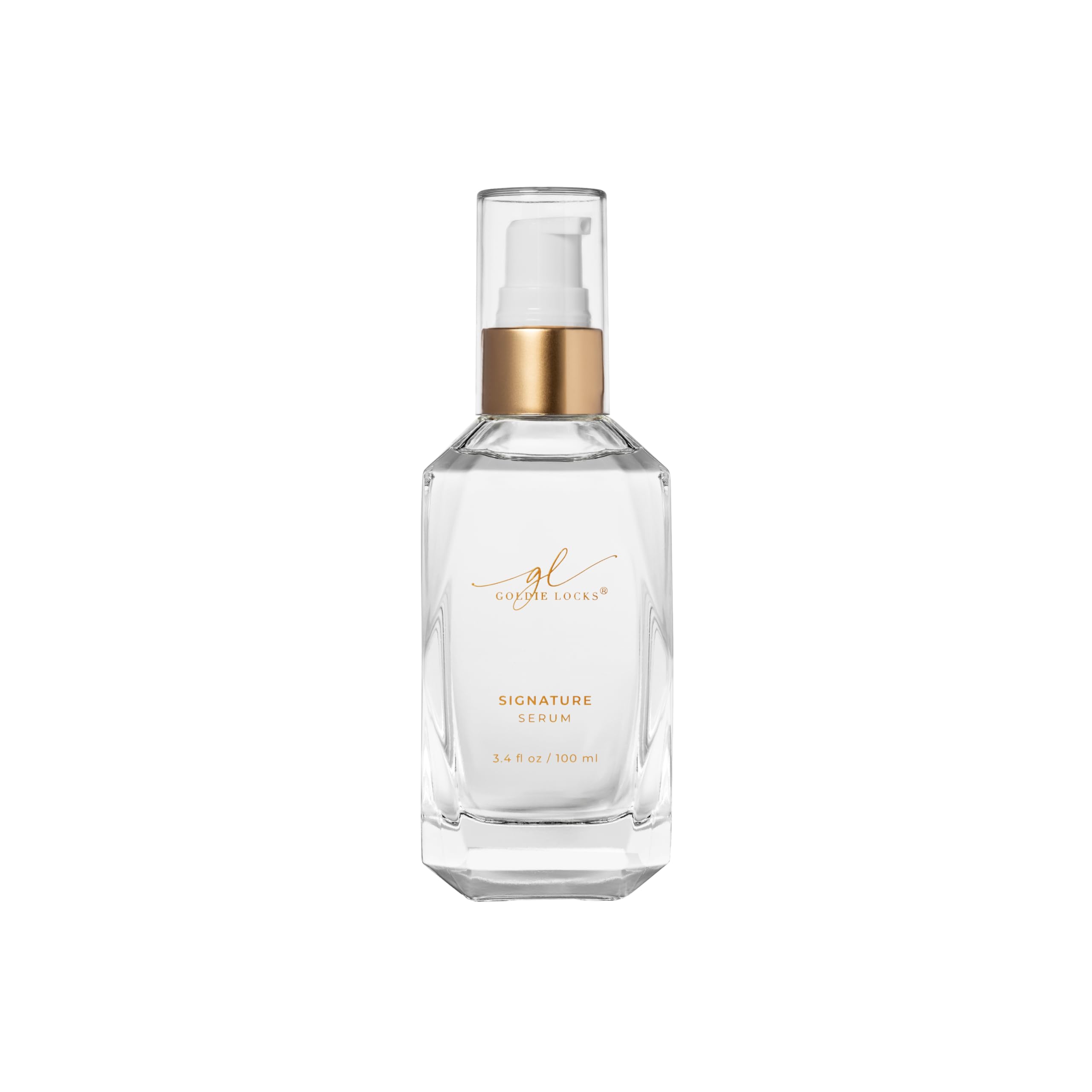 Goldie Locks serum front bottle showing clean label and size benefit