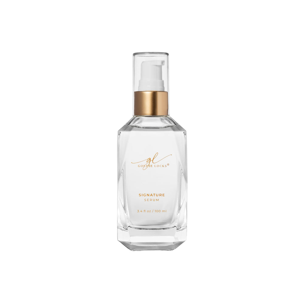 Goldie Locks serum front bottle showing clean label and size benefit