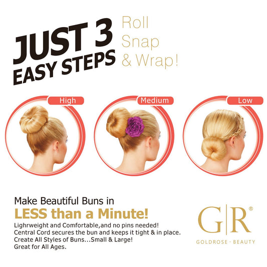 GoldRose close-up of small doughnut curler highlighting compact size for shorter hair