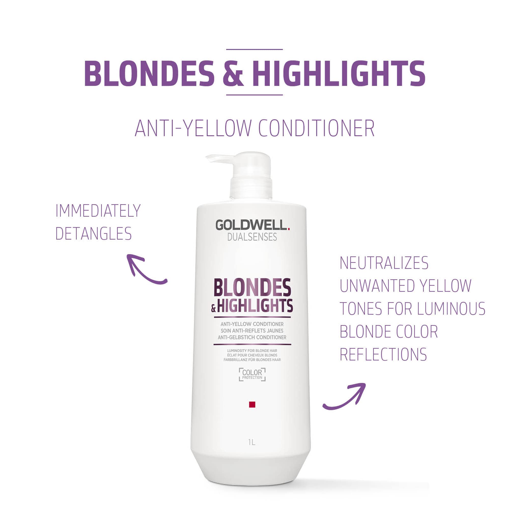 Goldwell pump close-up highlighting convenient dispensing for salons