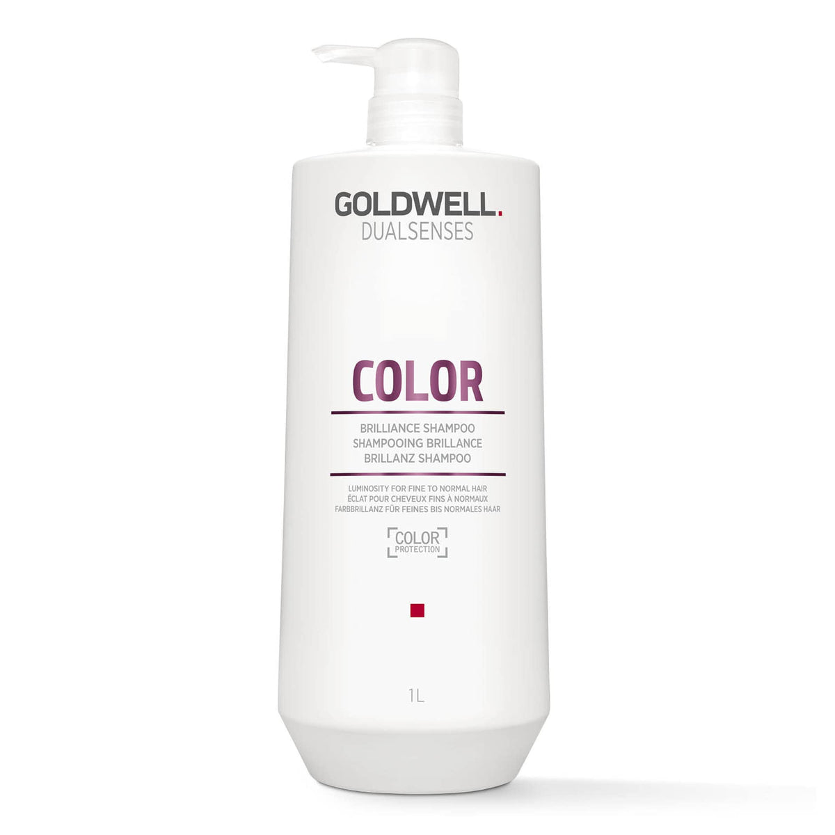 Goldwell front bottle showing label and color protection benefits