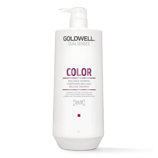 Goldwell front bottle showing label and color protection benefits