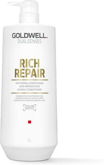 Goldwell Dualsenses 1L front view showing bottle and clear product identity benefit of easy recognition