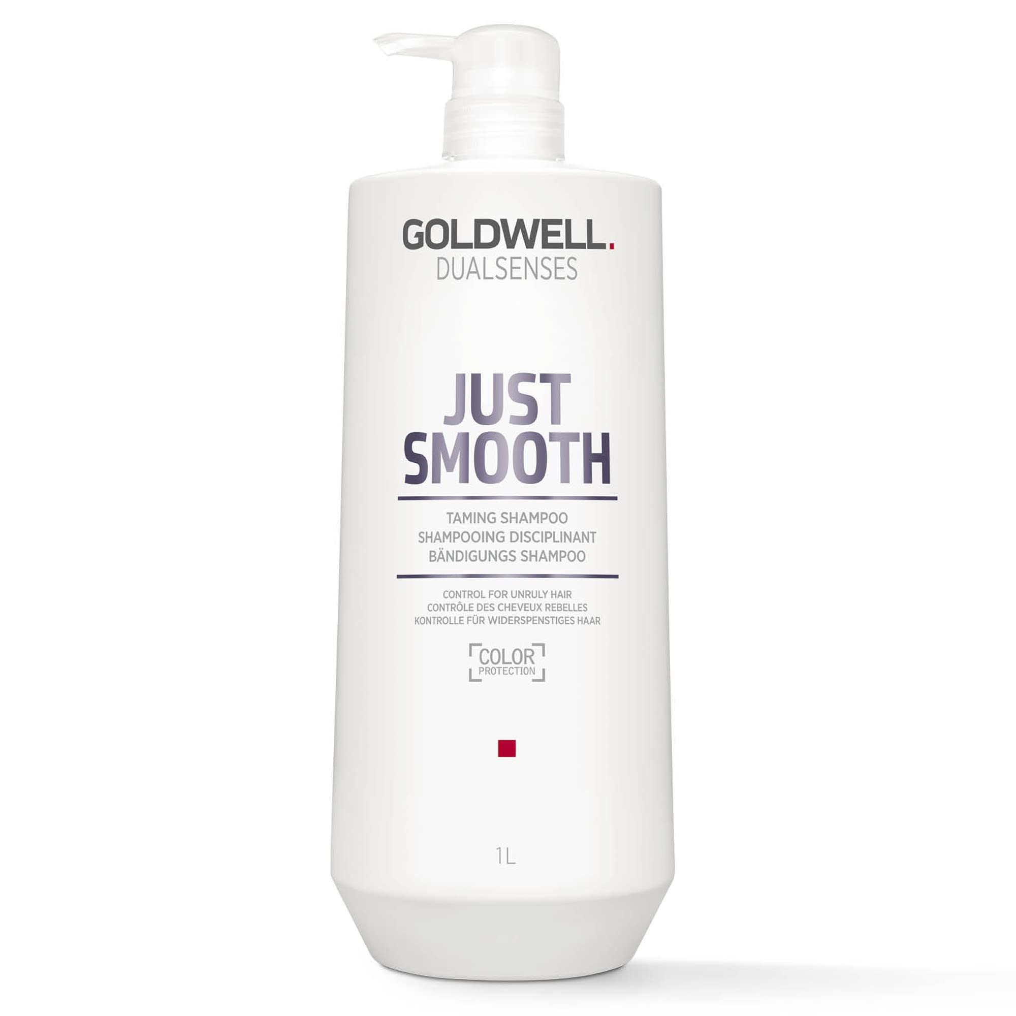 Goldwell Just Smooth front bottle view showing professional 1L size and smooth finish