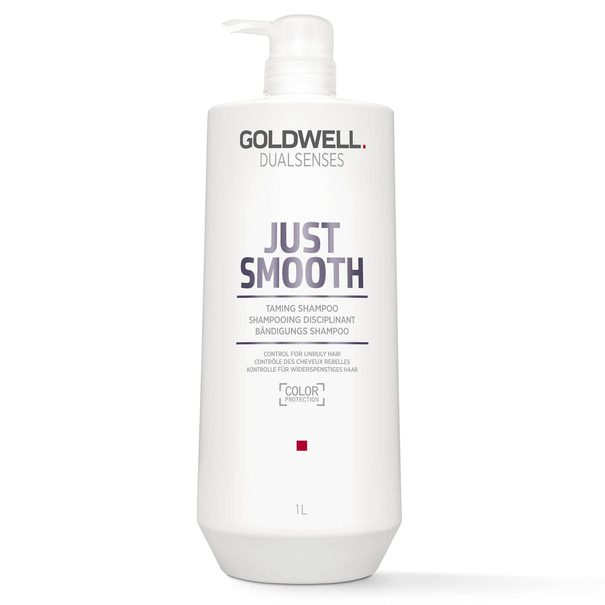 Goldwell Just Smooth front bottle view showing professional 1L size and smooth finish