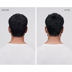 Before and after hair styled with Goldwell paste showing volume benefit