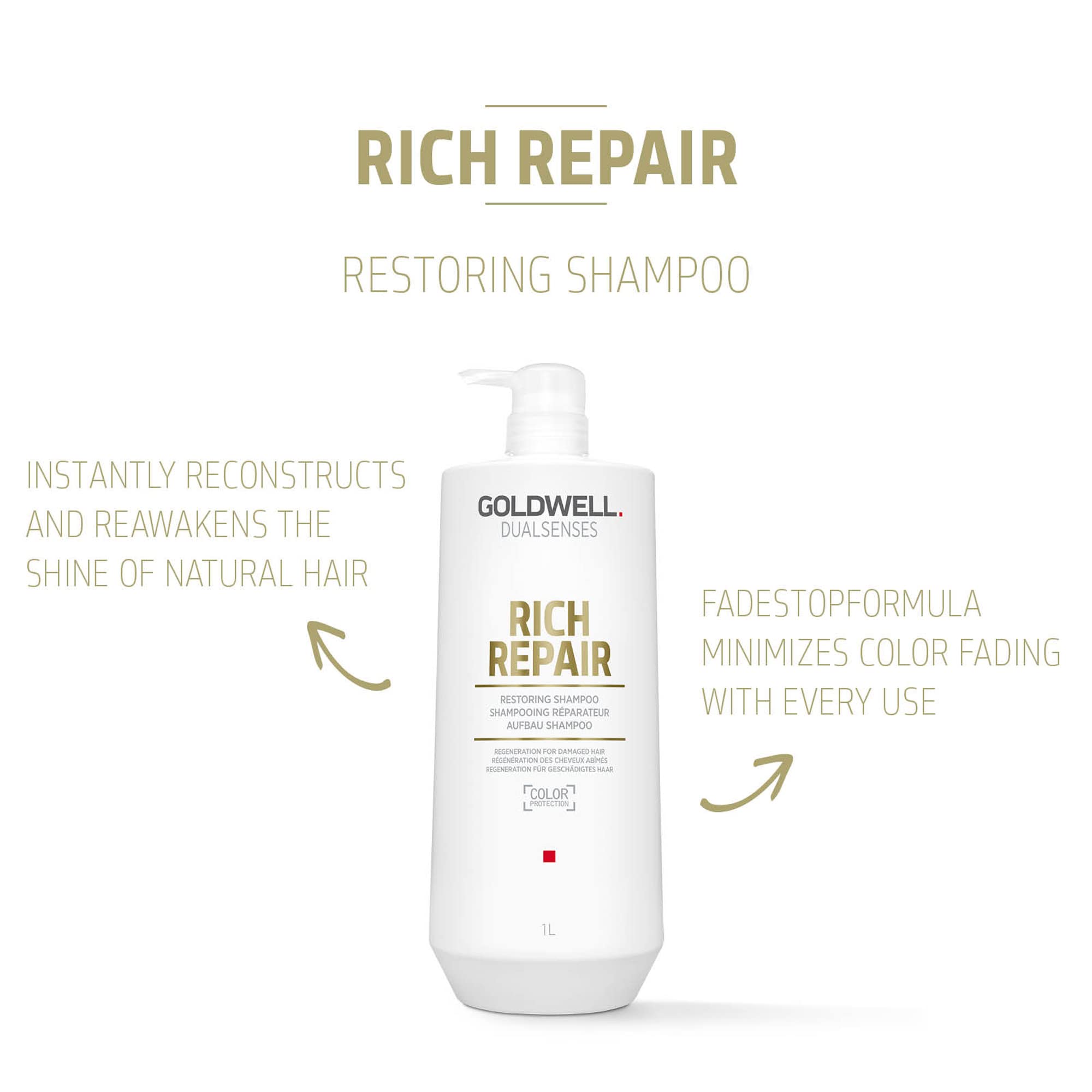 Goldwell back label with ingredients and usage instructions visible