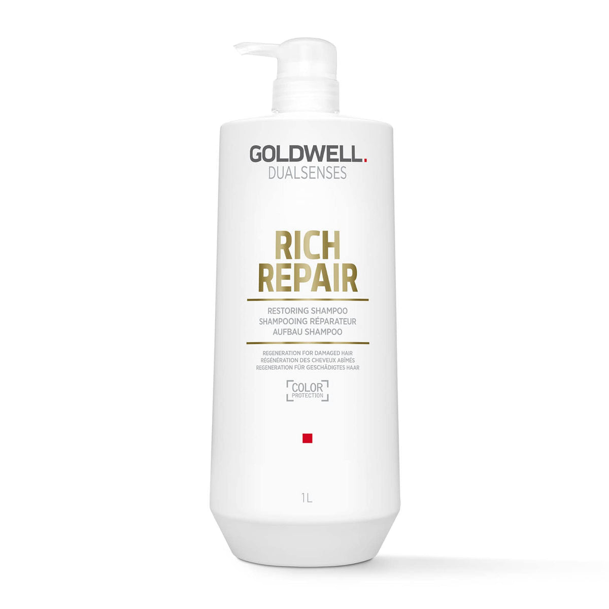 Goldwell bottle front view showing label and product benefits