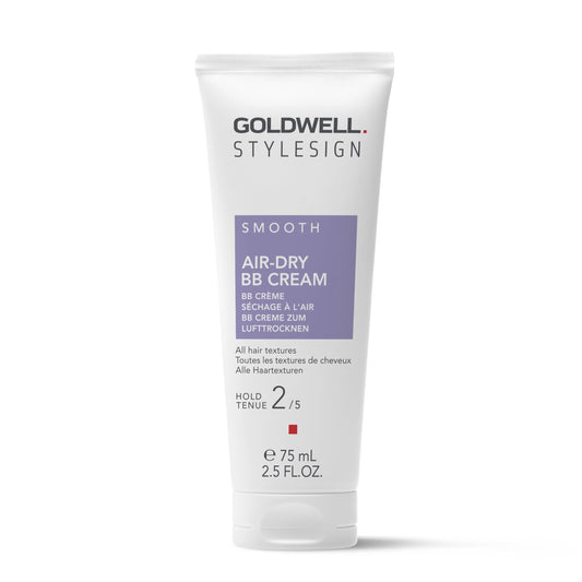 Goldwell front tube showing product name and packaging, smooth styling benefit