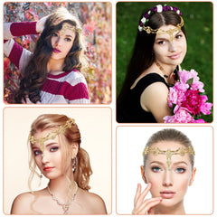 Gonioa styled with veil on bride, shows compatibility with wedding accessories