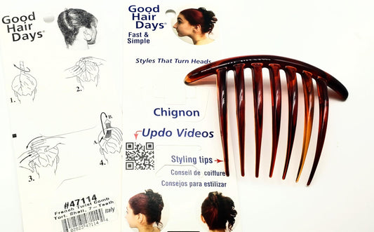 Good Hair Days close-up of seven curved teeth highlighting grip and smooth edges