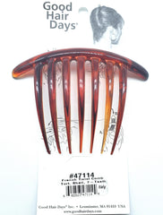 Good Hair Days comb inserted in bridal updo demonstrating stable all-day hold