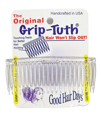 Good Hair Days crystal side comb front view showing decorative sparkle and secure hold