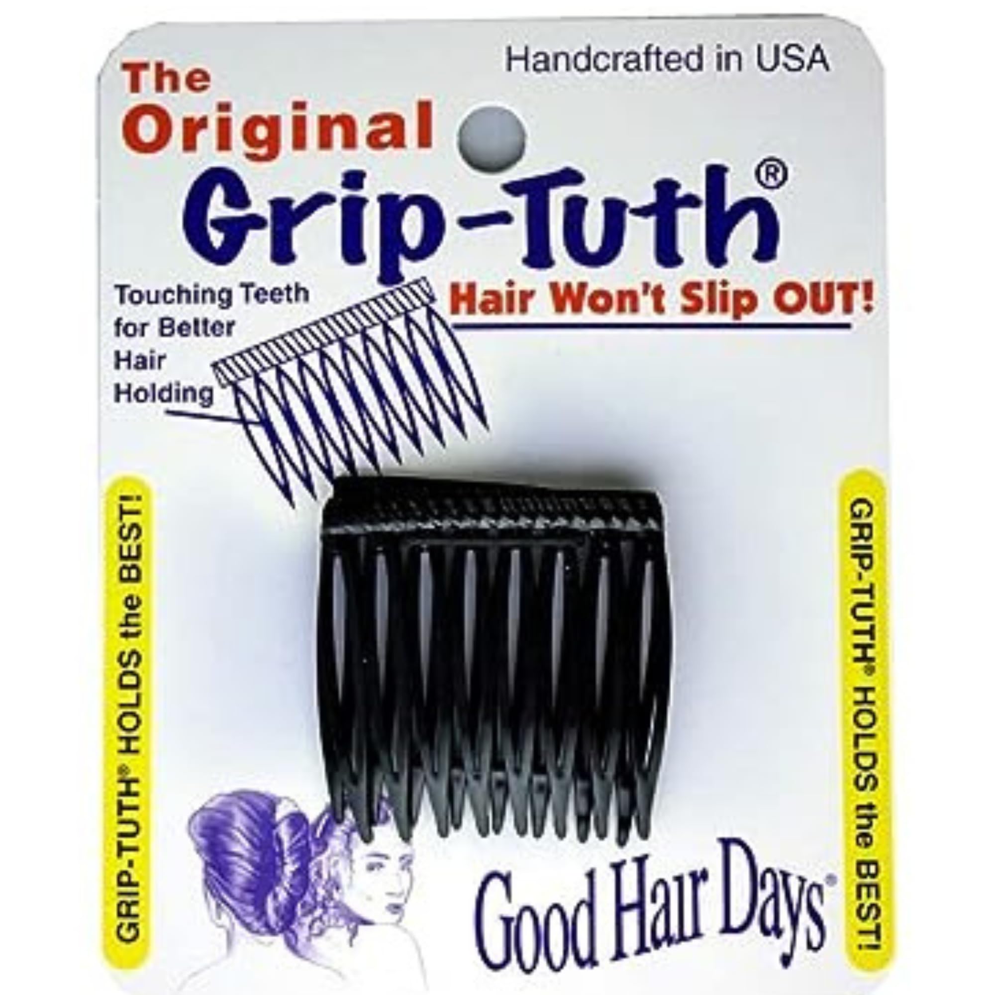 Good Hair Days front view of Grip-Tuth set showing compact packaging and discreet hold