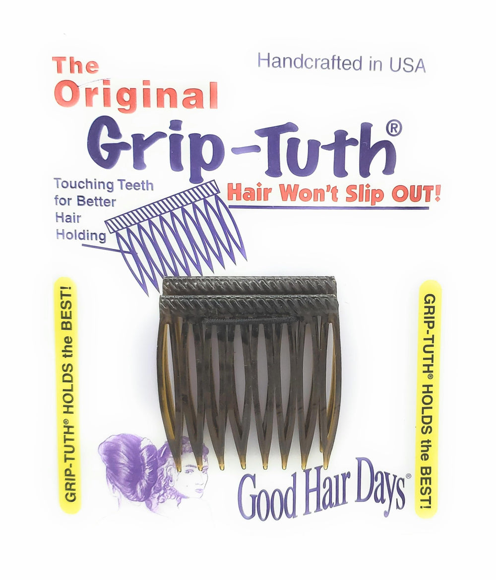 Good Hair Days close-up of interlocking teeth providing slip-resistant grip