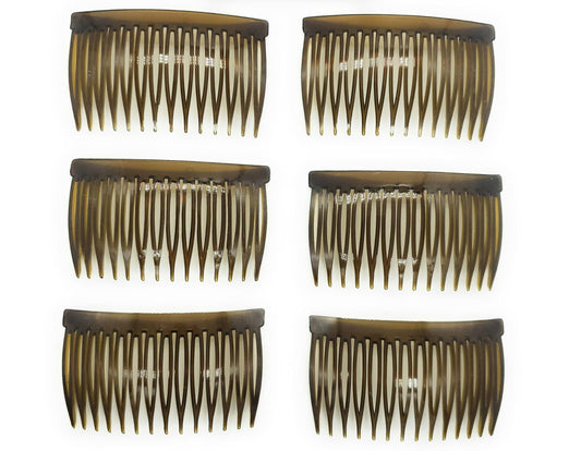 Good Hair Days front pack of six tortoise shell combs showing elegant set benefit
