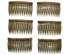 Good Hair Days front pack of six tortoise shell combs showing elegant set benefit