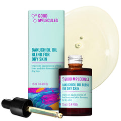 Good Molecules front bottle view showing compact hydrating oil packaging and clarity